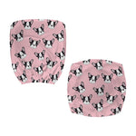 Cartoon French Bulldog Pattern Print Office Chair Cover