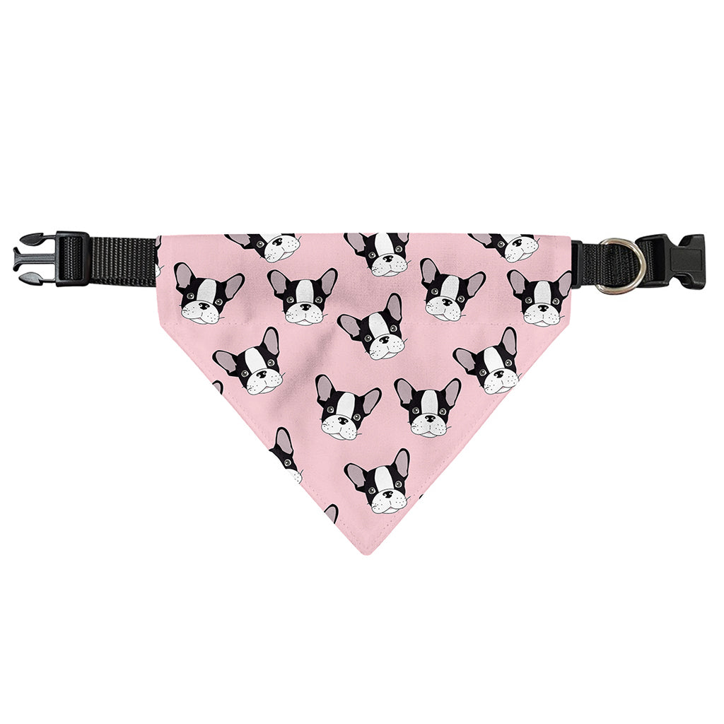 Cartoon French Bulldog Pattern Print Over The Collar Dog Bandana