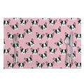 Cartoon French Bulldog Pattern Print Placemat