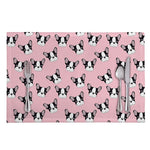 Cartoon French Bulldog Pattern Print Placemat