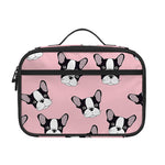 Cartoon French Bulldog Pattern Print Portable Lunch Bag