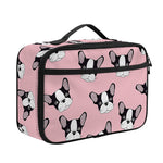 Cartoon French Bulldog Pattern Print Portable Lunch Bag