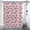 Cartoon French Bulldog Pattern Print Premium Shower Curtain