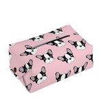 Cartoon French Bulldog Pattern Print Rectangle Tissue Box Cover