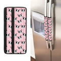 Cartoon French Bulldog Pattern Print Refrigerator Handle Covers