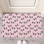 Cartoon French Bulldog Pattern Print Rubber Doormat