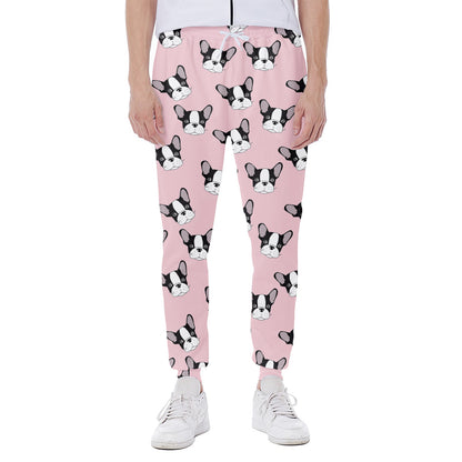 Cartoon French Bulldog Pattern Print Scuba Joggers