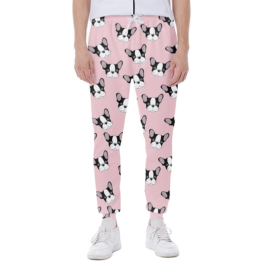 Cartoon French Bulldog Pattern Print Scuba Joggers