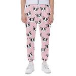Cartoon French Bulldog Pattern Print Scuba Joggers