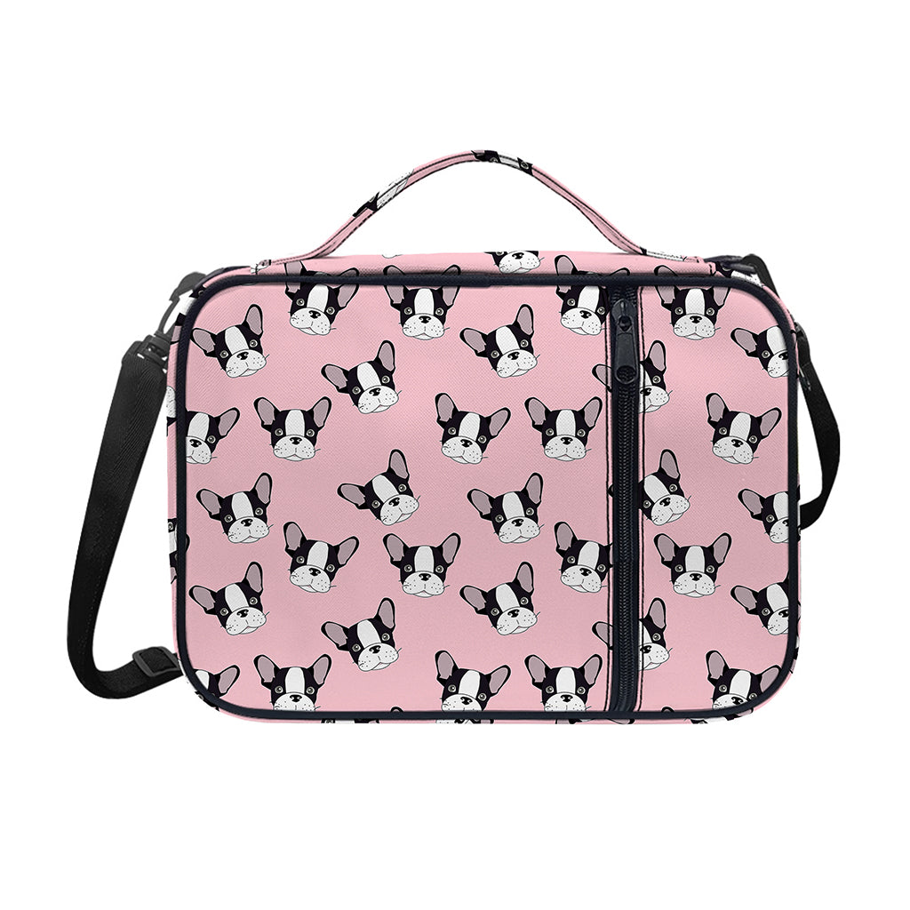 Cartoon French Bulldog Pattern Print Shoulder Strap Bible Bag