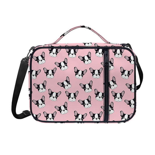 Cartoon French Bulldog Pattern Print Shoulder Strap Bible Bag