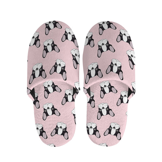 Cartoon French Bulldog Pattern Print Slippers