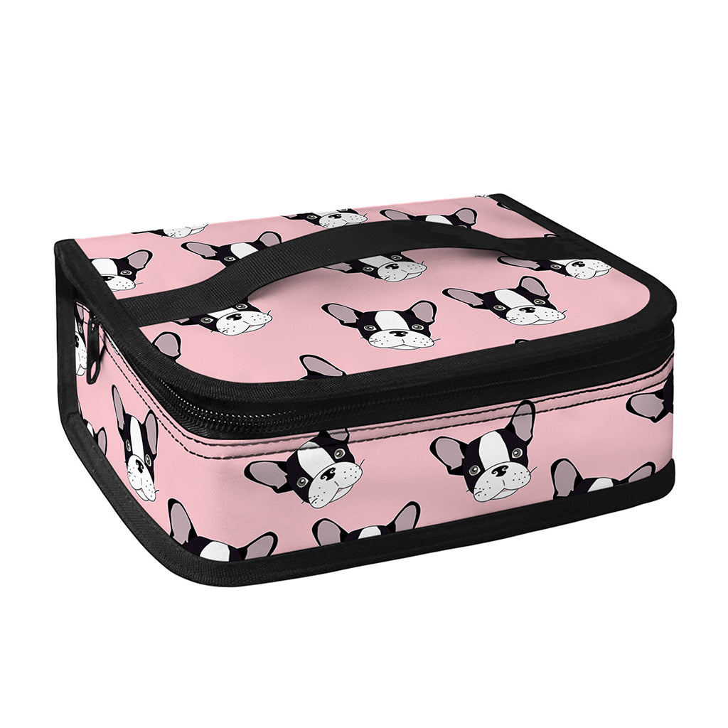 Cartoon French Bulldog Pattern Print Small Lunch Bag