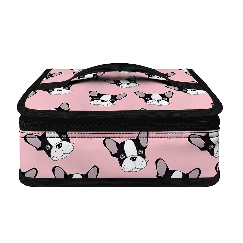 Cartoon French Bulldog Pattern Print Small Lunch Bag