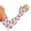 Cartoon French Bulldog Pattern Print Sun Protection Arm Sleeves
