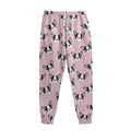 Cartoon French Bulldog Pattern Print Sweatpants