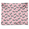 Cartoon French Bulldog Pattern Print Tapestry