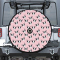 Cartoon French Bulldog Pattern Print Tire Cover With Camera Hole