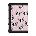 Cartoon French Bulldog Pattern Print Trifold Wallet