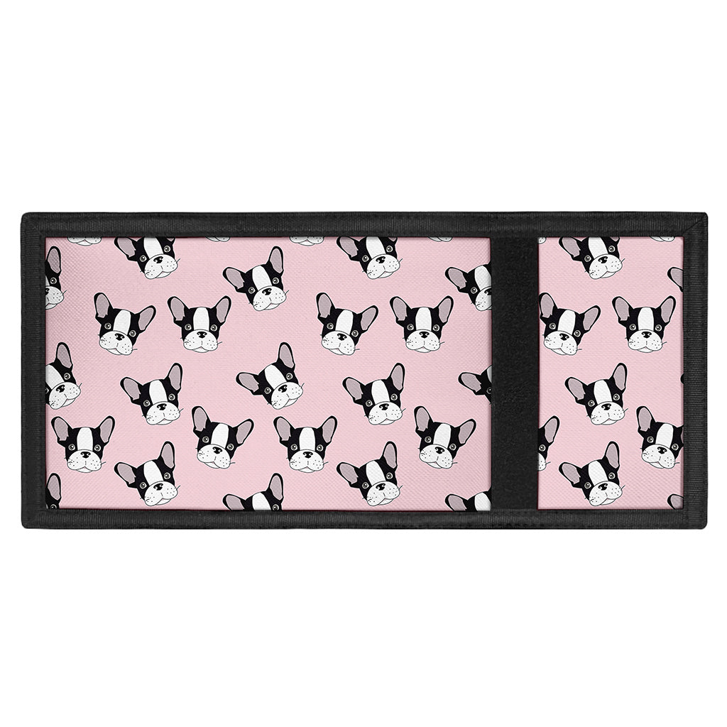 Cartoon French Bulldog Pattern Print Trifold Wallet