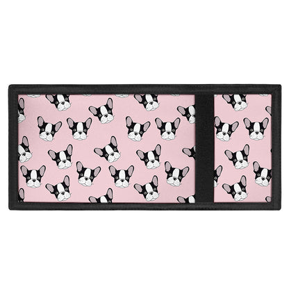 Cartoon French Bulldog Pattern Print Trifold Wallet