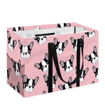 Cartoon French Bulldog Pattern Print Utility Tote Bag