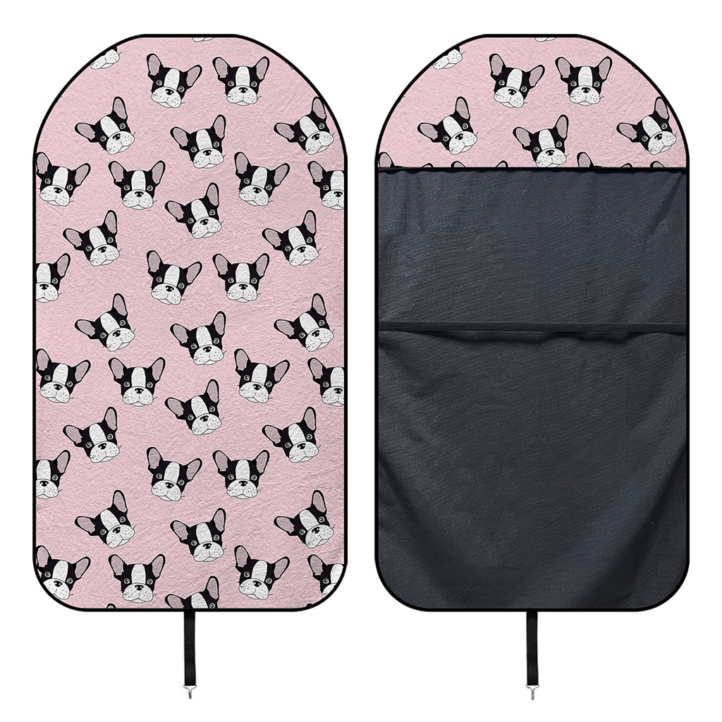 Cartoon French Bulldog Pattern Print Waterproof Car Seat Cover