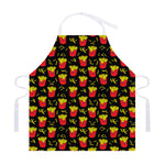 Cartoon French Fries Pattern Print Adjustable Apron