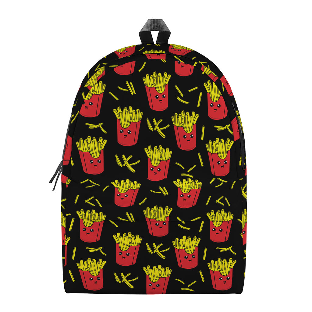 Cartoon French Fries Pattern Print Backpack