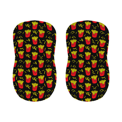 Cartoon French Fries Pattern Print Bar Stool Covers