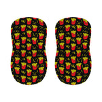 Cartoon French Fries Pattern Print Bar Stool Covers