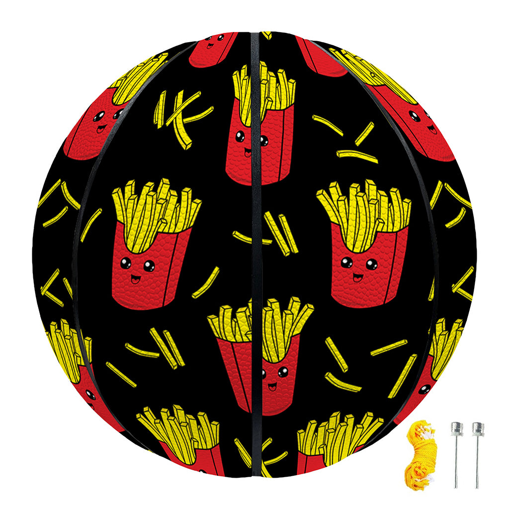 Cartoon French Fries Pattern Print Basketball