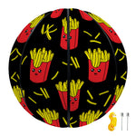 Cartoon French Fries Pattern Print Basketball