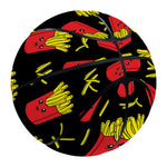 Cartoon French Fries Pattern Print Basketball