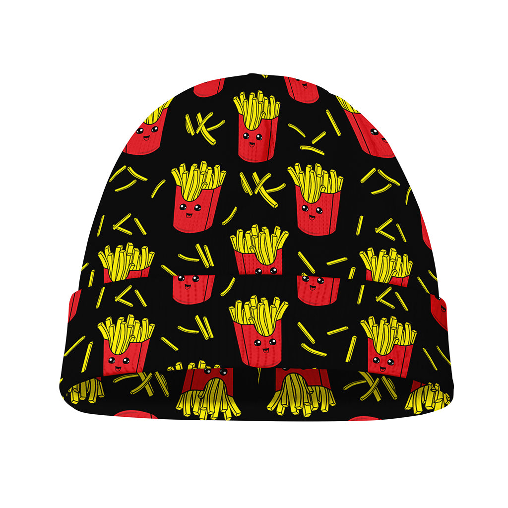 Cartoon French Fries Pattern Print Beanie