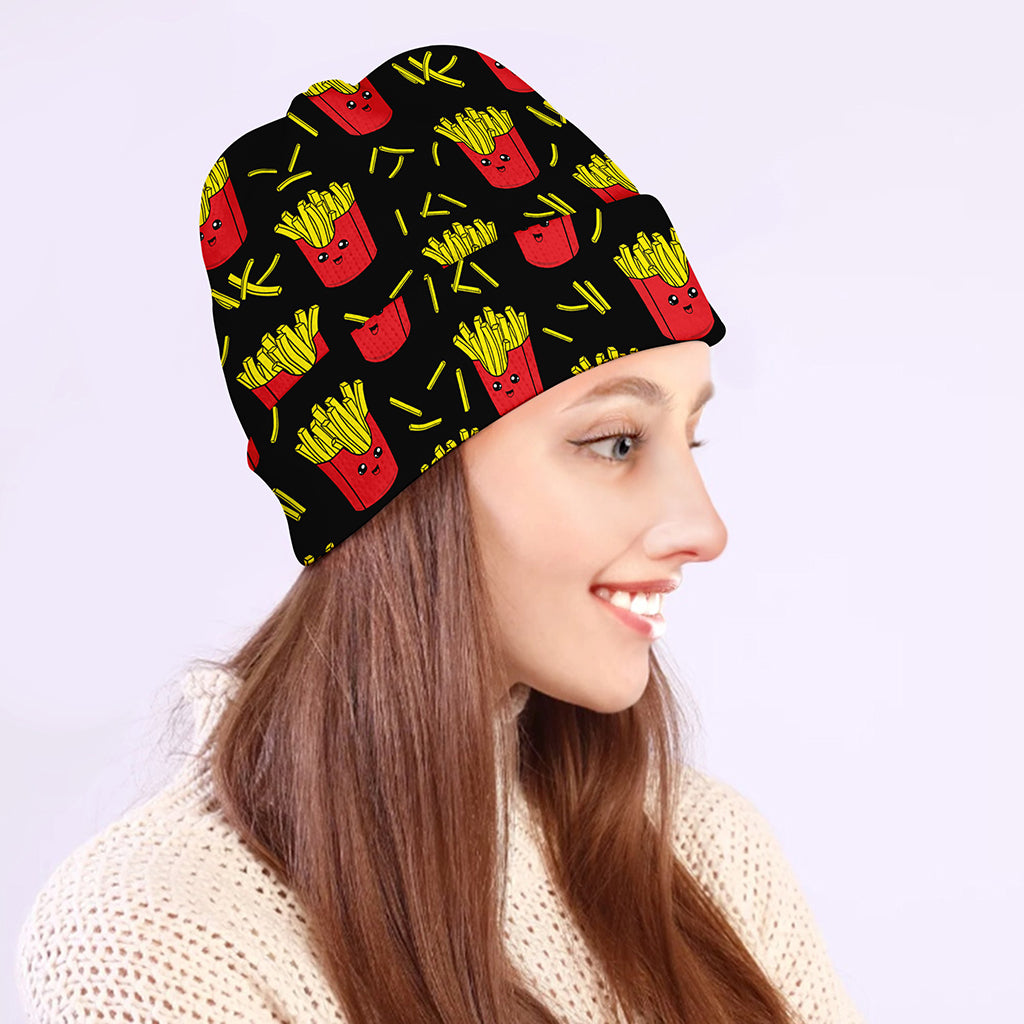 Cartoon French Fries Pattern Print Beanie