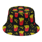 Cartoon French Fries Pattern Print Bucket Hat