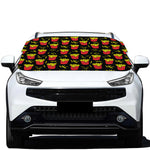 Cartoon French Fries Pattern Print Car Windshield Snow Cover