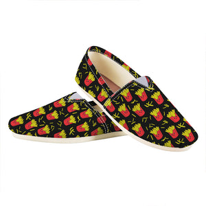 Cartoon French Fries Pattern Print Casual Shoes