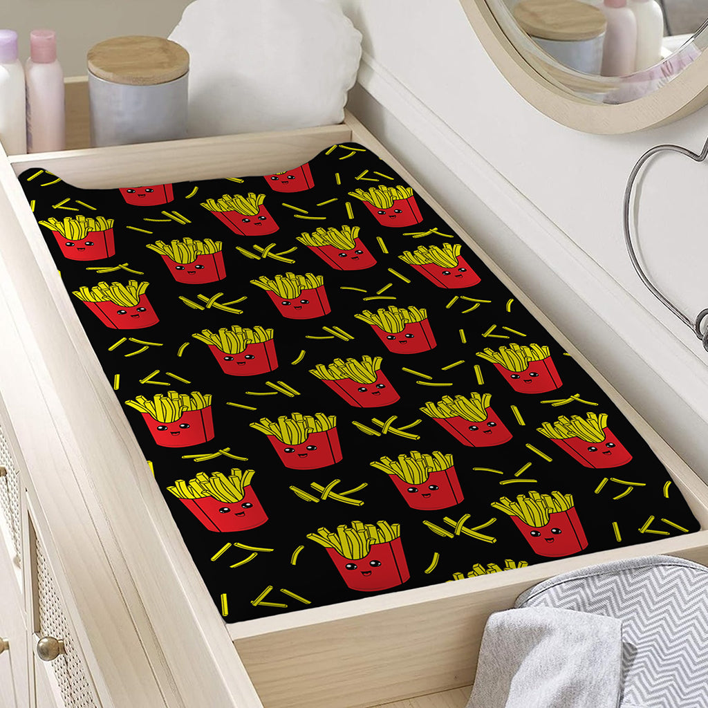 Cartoon French Fries Pattern Print Changing Pad Cover