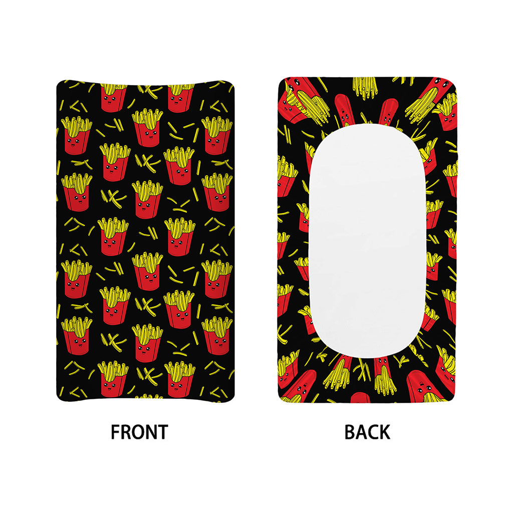 Cartoon French Fries Pattern Print Changing Pad Cover
