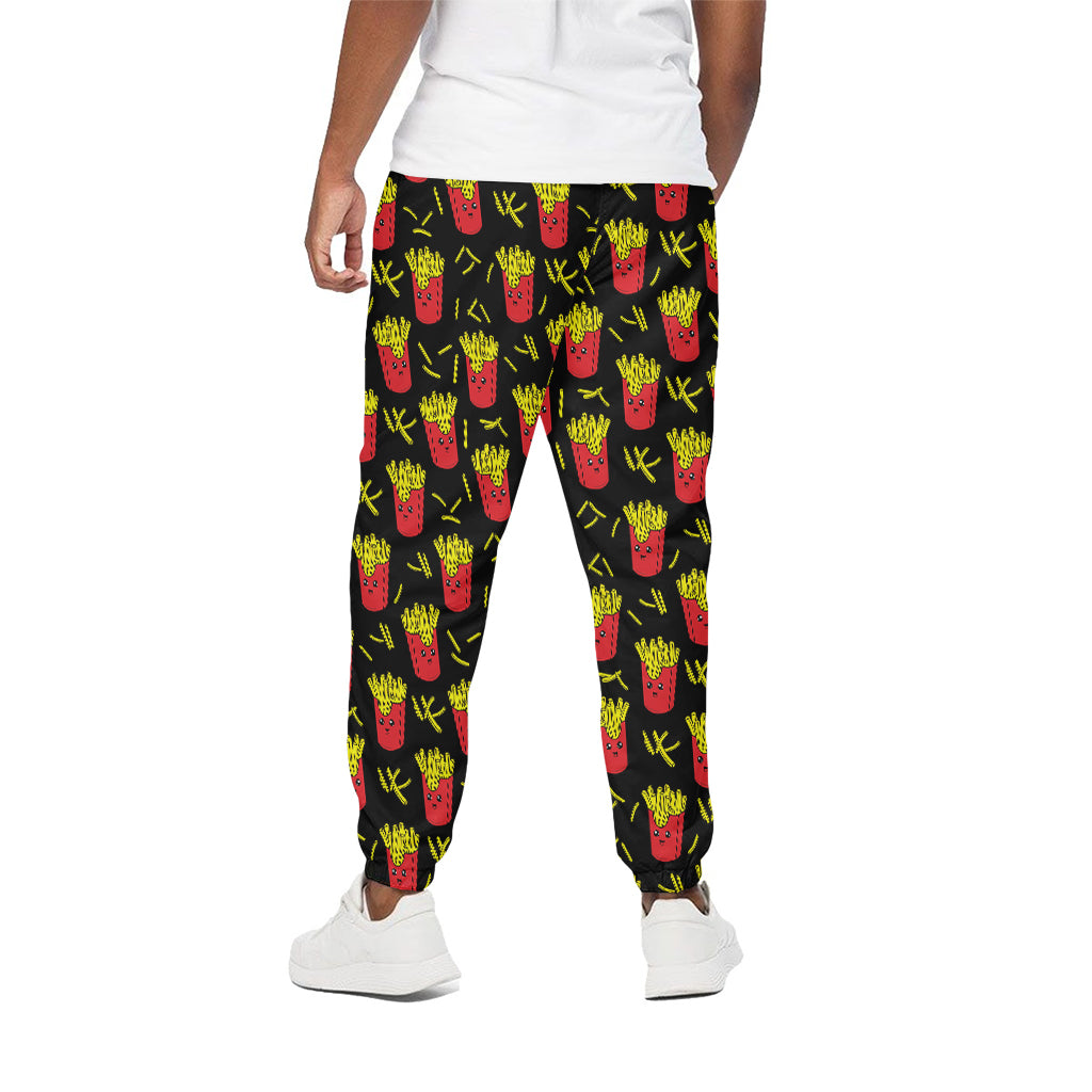 Cartoon French Fries Pattern Print Cotton Pants