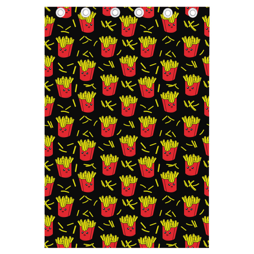 Cartoon French Fries Pattern Print Curtain