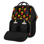 Cartoon French Fries Pattern Print Diaper Bag