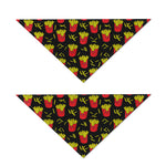 Cartoon French Fries Pattern Print Dog Bandana