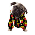 Cartoon French Fries Pattern Print Dog Zip Up Hoodie