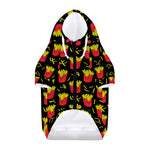 Cartoon French Fries Pattern Print Dog Zip Up Hoodie