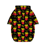 Cartoon French Fries Pattern Print Dog Zip Up Hoodie