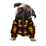 Cartoon French Fries Pattern Print Dog Zip Up Jacket