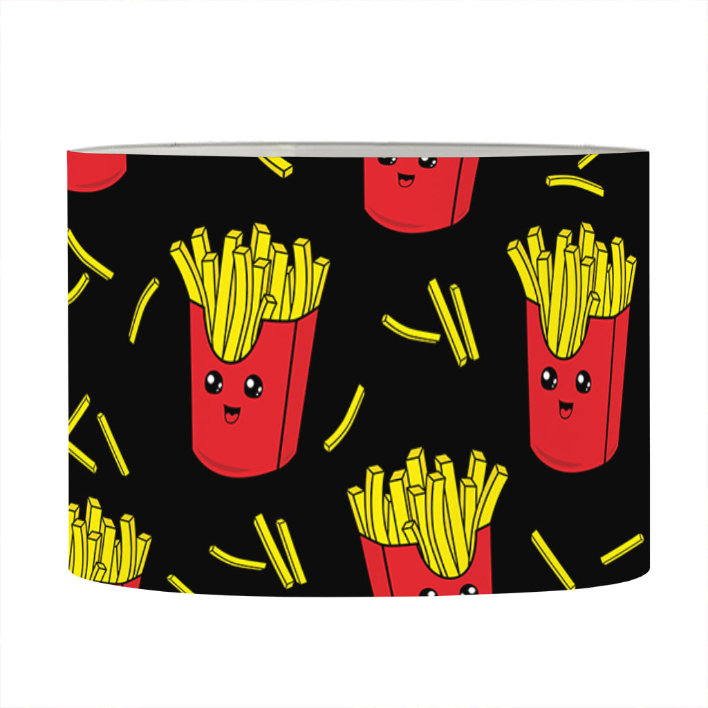 Cartoon French Fries Pattern Print Drum Lamp Shade